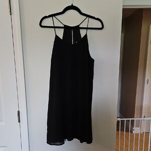 She + Sky Black Halter Backless Sundress